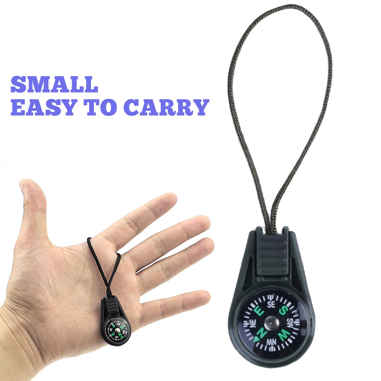 9 Bussole Tascabili Per Bambini - Mini Bussola Sopravvivenza, Colorate, Con Clip - Foto 8