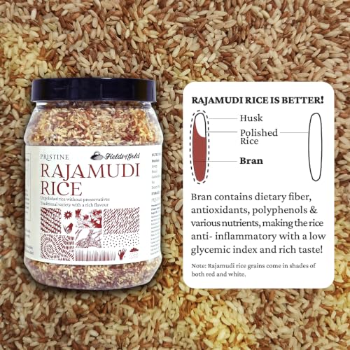 Image of PRISTINE Fields of Gold Rajamudi Rice Jar, 1 kg