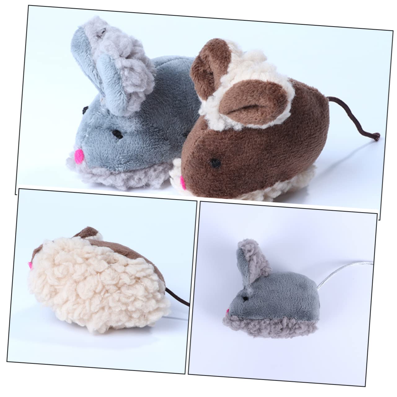 VANZACK 16pièces Jouets pour Chats Forme De Souris Jouets Molar Interactifs pour Instinct De Chasse Et Encourager Activité des Chats Intérieur
