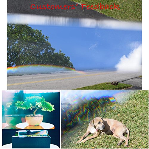 image for Sumnacon Photography Prism Crystal Glass Triangular Prism Full Rainbow