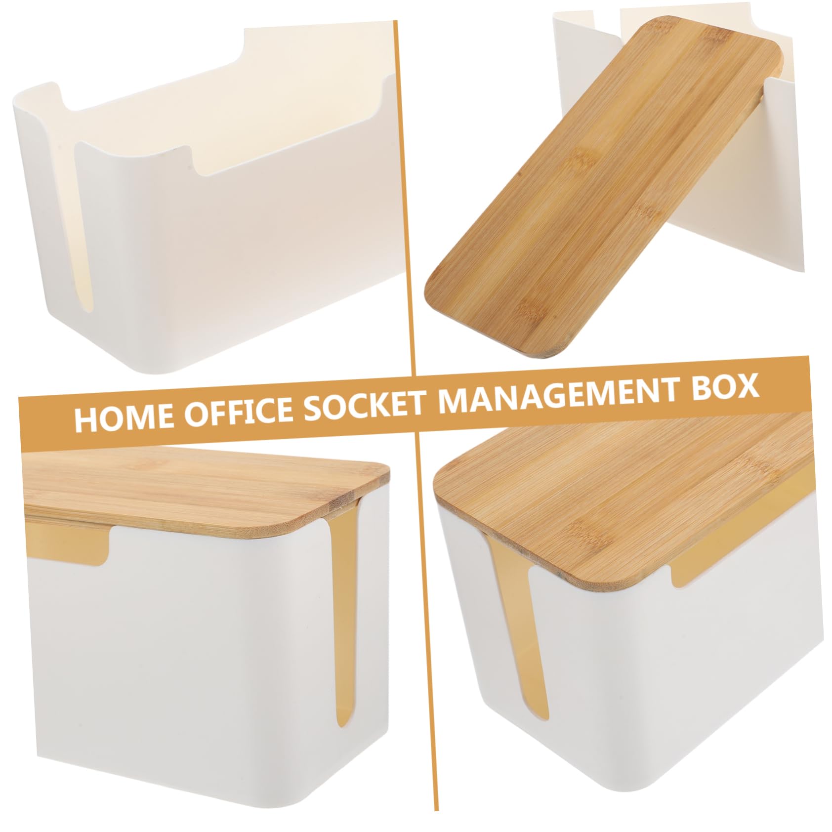 jojofuny 2stücke Kabelmanagementbox Kabelorganisatorbox Drahtmanagementbox für Kabel und Stromkabel Aufbewahrungsbox zum Verstecken von Kabeln und Steckdosenleisten