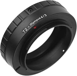 Andoer Metal Lens Mount Adapter Ring T/T2 Mount Lens Adapter Replacement for Olympus E-1/E-3/E-10/E-20/E-30/E-300/E-330/E-400/E-410/E-420/E-510/E-520/E-600/E-620/E-100 RS Micro 4/3 Mount Cameras