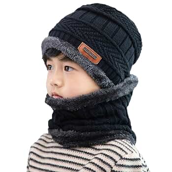 Amazon.com: XYIYI Kids Winter Knit Hat and Scarf Set, 2Pcs