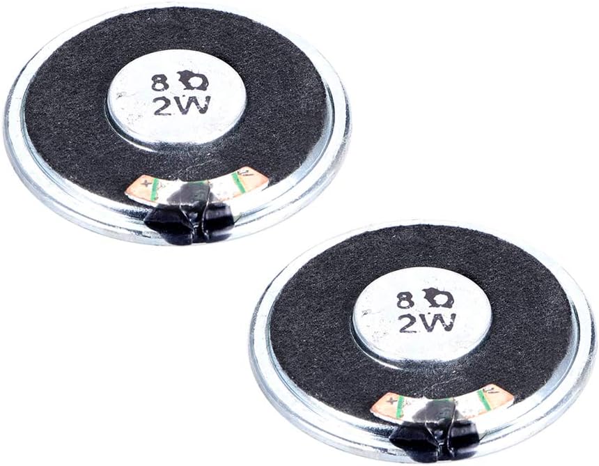 uxcell 2W 8 Ohm DIY Speaker 40mm Round Shape Replacement Loudspeaker 2pcs