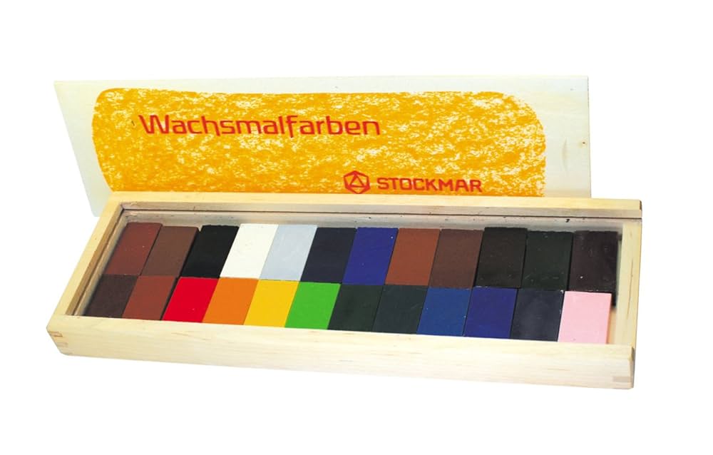 シュットクマー みつろうブロッククレヨン 24色 木箱入 ST35602 [日本正規品] d2ldlup Amazon.co.jp: STOCKMAR シュトックマー みつろうブロック