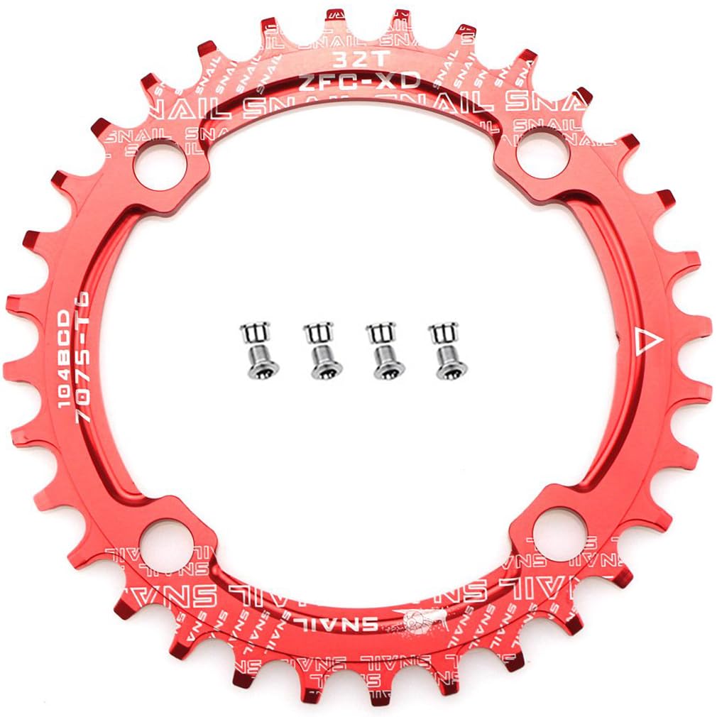 CYSKY 104 BCD Chainring 30T to 52T Narrow Wide Chainring with Sprocket Bolts for 1x Set-up Road Bike Mountain Bike BMX MTB Gravel Ebike