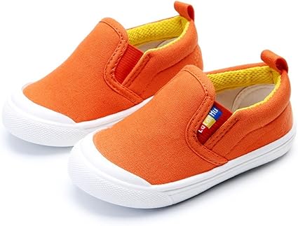 Amazon Co Jp 子供靴 女の子 男の子 スリッポン ガールズスリッポン キッズ シューズ 男の子 幅広 13 14 15 16 17cm センチ 幼稚園 入園 入学 通園 幼児 運動靴 スポーツ 子供靴 ベビー かわいい ベビーシューズ 通学靴 ガールズシューズ 黄色 黒 無地 14cm オレンジ