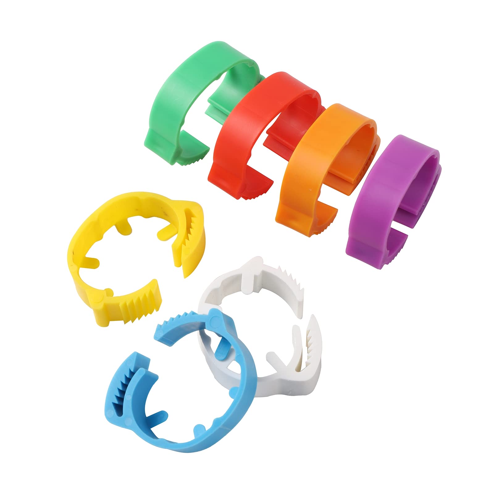 Anilla para patas， Anillos for patas de pollo ajustables de 2 a 2,4 cm de diámetro interior, 700 unidades(Mix Color)