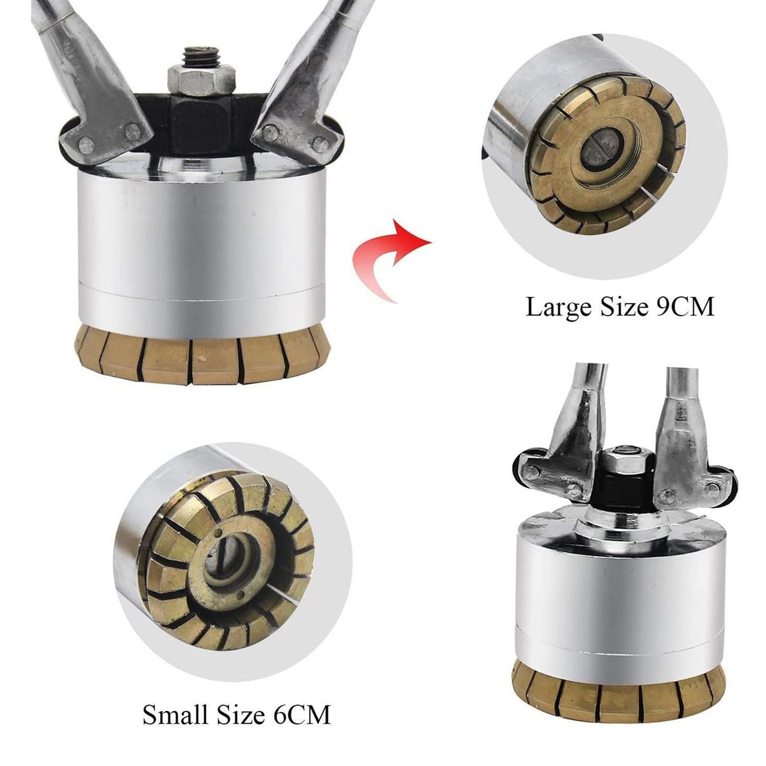 Sigillatrice per Fusti Ferro, Pinza per Sigillare Fusti Petrolio, Pinza per Chiusura Barilotto 200 Litri / 53 Galloni, Sigillante per Crimpatura da 35 E 70 Mm,35MM