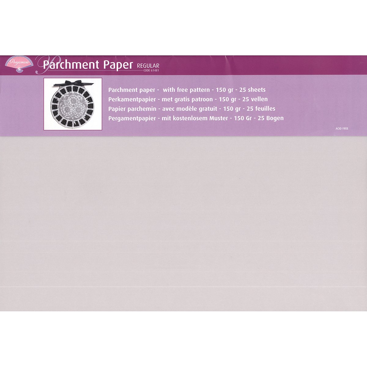 Pergamano - Carta Pergamena in Formato A4, 150 g, 25 Fogli