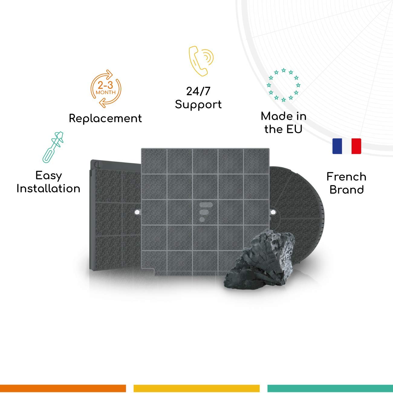 Wpro Aktivkohlefilter MOD15 - Für Dunstabzugshauben Im Umluftbetrieb
