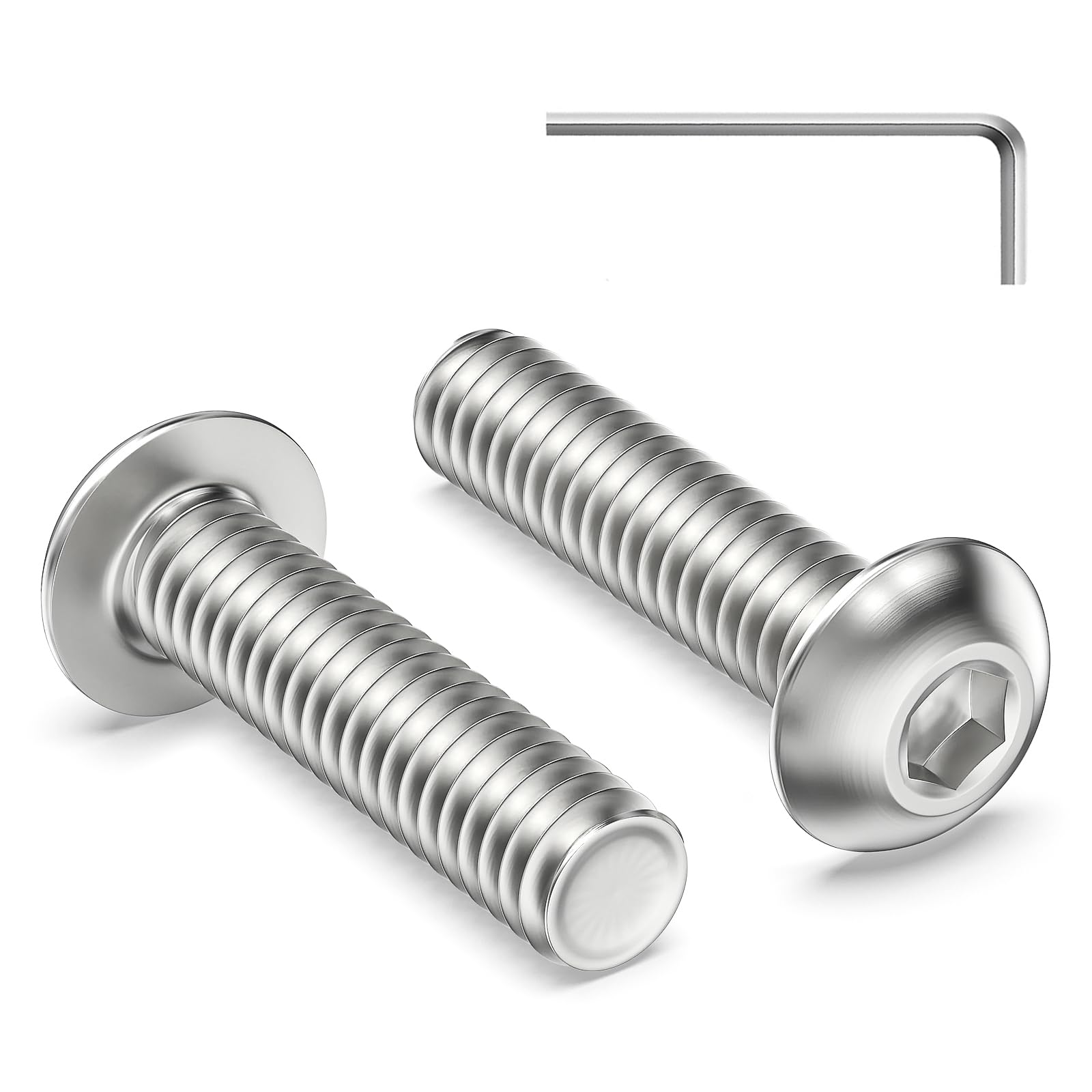 Zuyya 120 Stück Linsenkopfschrauben M4 x 16 mm Flachkopfschr