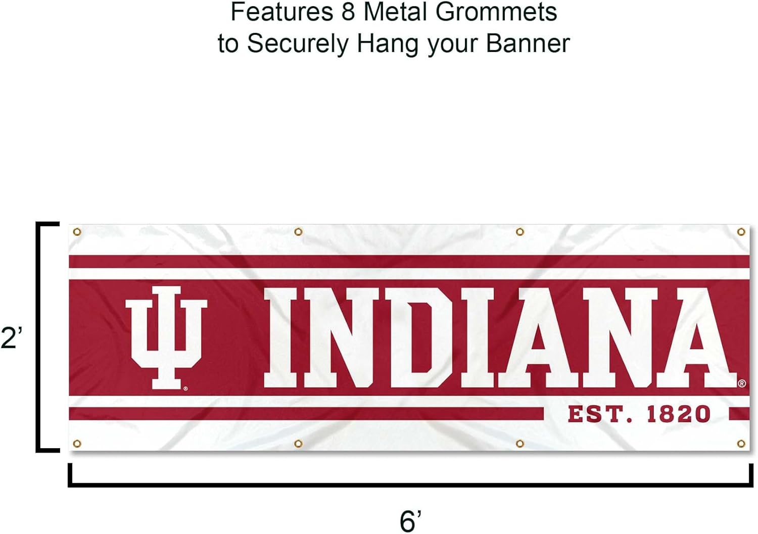 Indiana Hoosiers Large 2x6 Foot Banner - Image 3