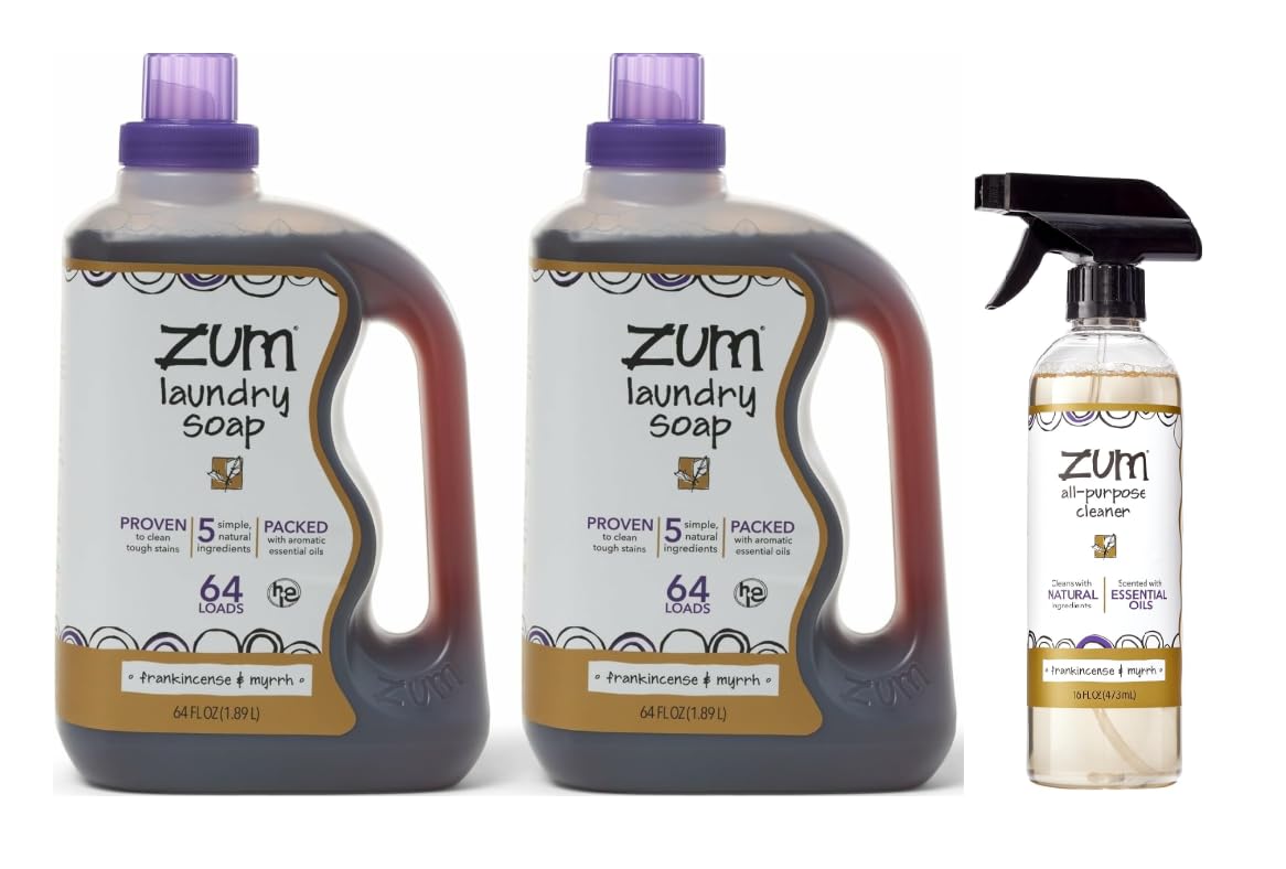 Zum laundry soap フランキンセンス & ミルラ 4点セット! Amazon.com: Zum by Indigo Wild Laundry & Home Cleaning Bundle