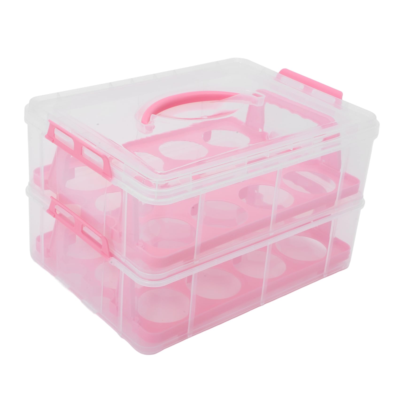 Cabilock Cake Packing Box Individual Cake Boxes Transparent Handle Clear Cake Carrier Square Reusable Tips Wedding Small Packaging Storing Cake Container Decorative Colored Colorful Pp Pink