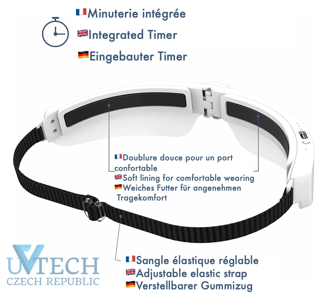 UVtech BLUE-1 - Gafas de terapia de luz, ritmo circadiano, estado, mejora del estado de ánimo
