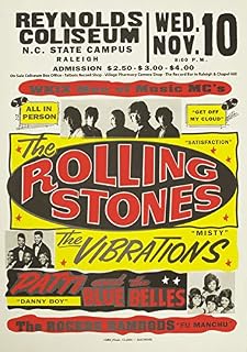 RR13 Vintage Rolling Stones Rock & Roll Concert Gig Band Advertisement Poster Print - A4 (297 x 210mm) 11.7" x 8.3"
