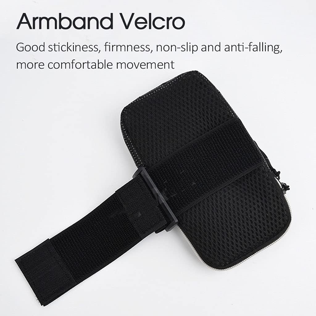 Universal 6.8'' Sport Armband Bag Luminous Outdoor Gym Running Arm Band Mobile Phone Case Coverage Holder (Color : As Shown, Size : One Size)