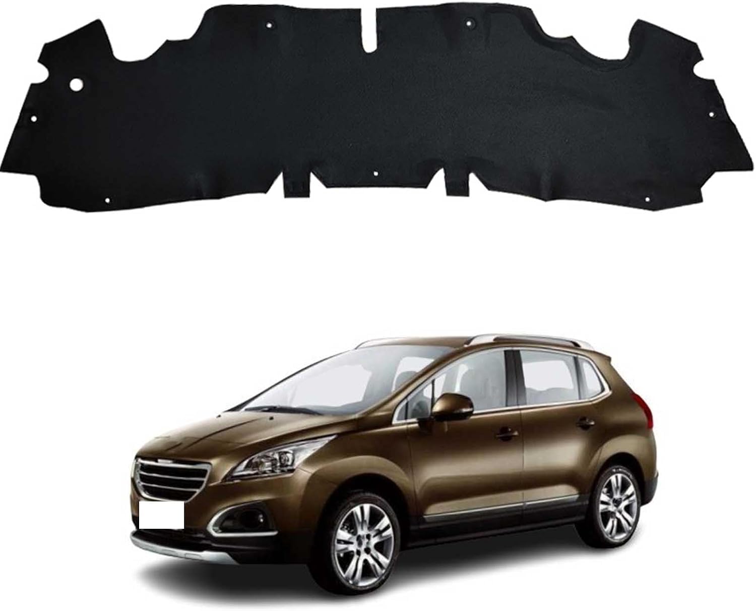 Manta insonorizante de capó 10mm para Peugeot 3008 de 2013 a 2015 OE 9684511180