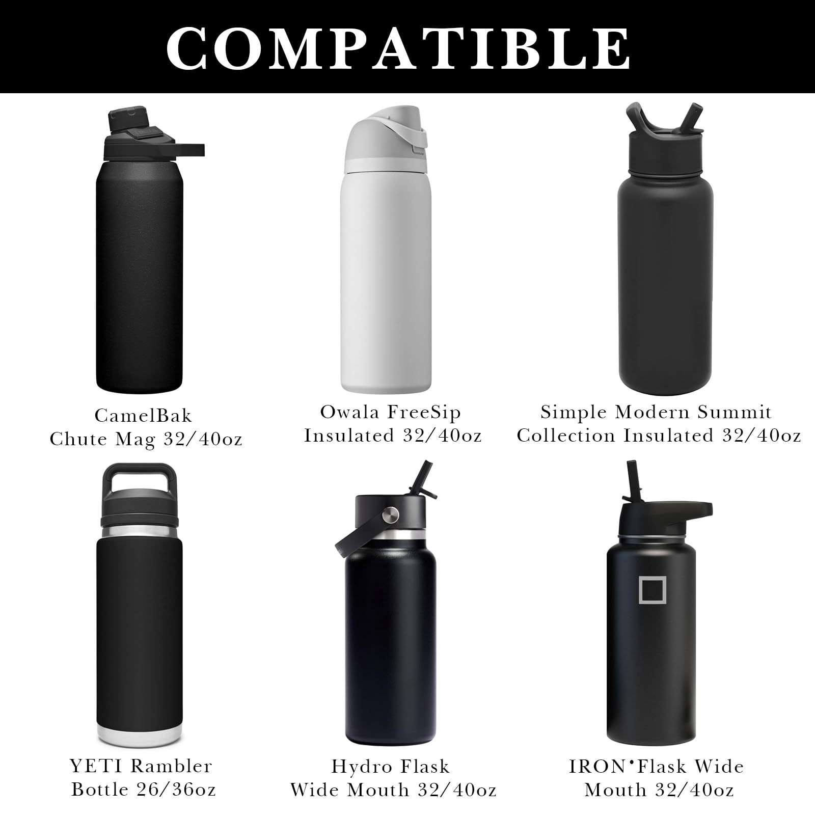 Linkidea Sports Water Bottle Bag Compatible with Owala FreeSip 24oz/32oz, YETI Yonder 1.5L/50oz, Nalgene, CamelBak, Drawstring Molle Bottle Holder, Tactical Mesh Bottle Carrier with Strap - Image 3