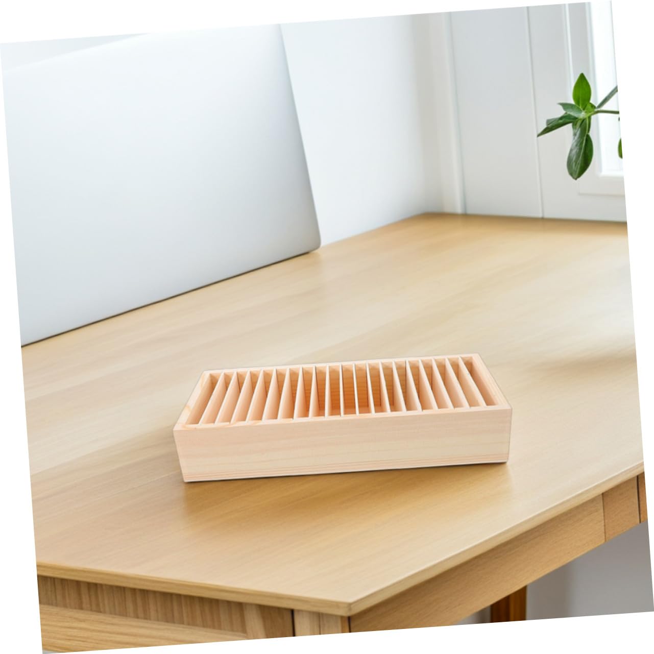Boîte de Rangement en Bois Compartimentée 2 Pièces pour Cartes