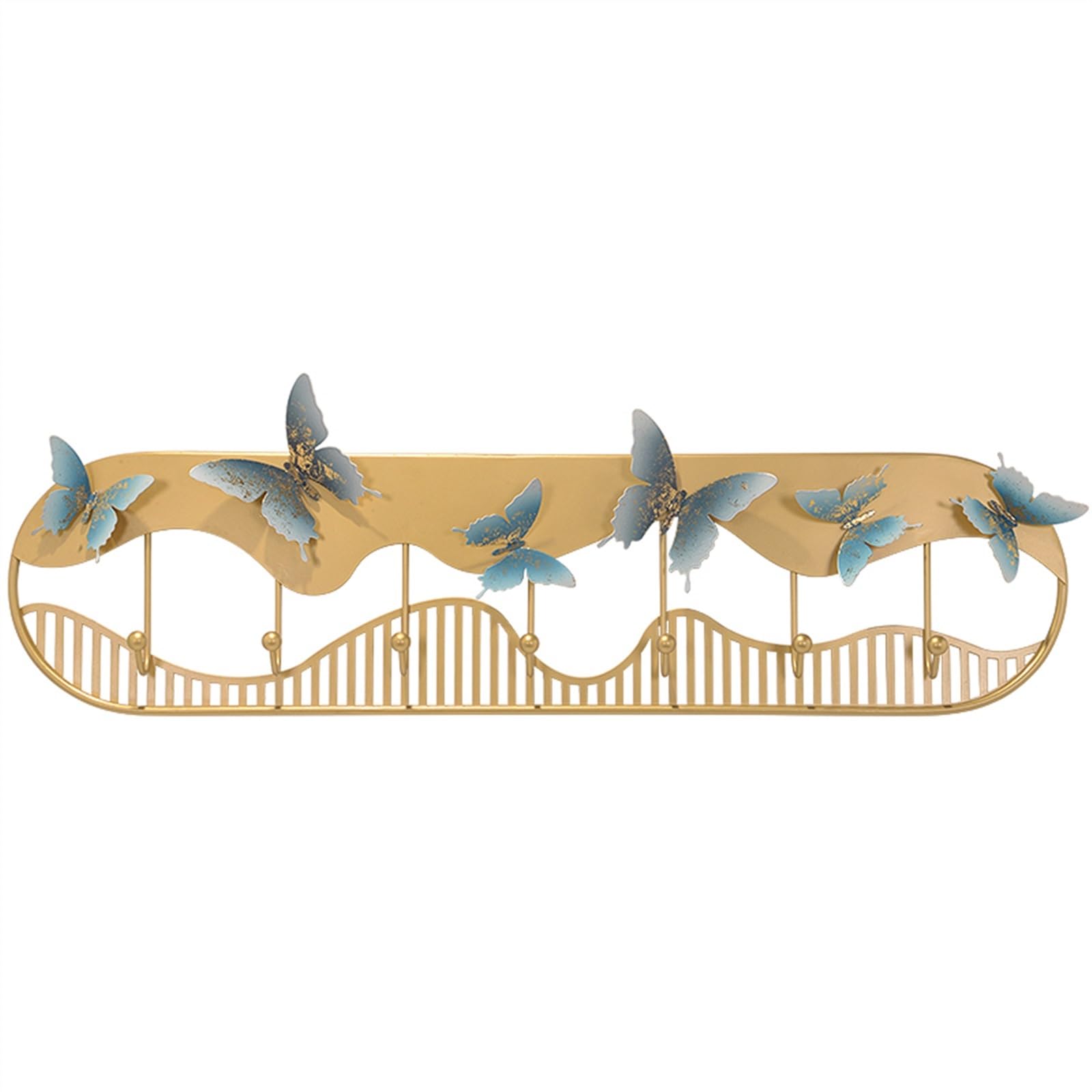 Zyyanshop One Color Wall Coat Rack Chinese Coat And Hat Rack Creative Wall Hanging And Hooks Behind The Door And Entrance Shelves Light Luxury Metal