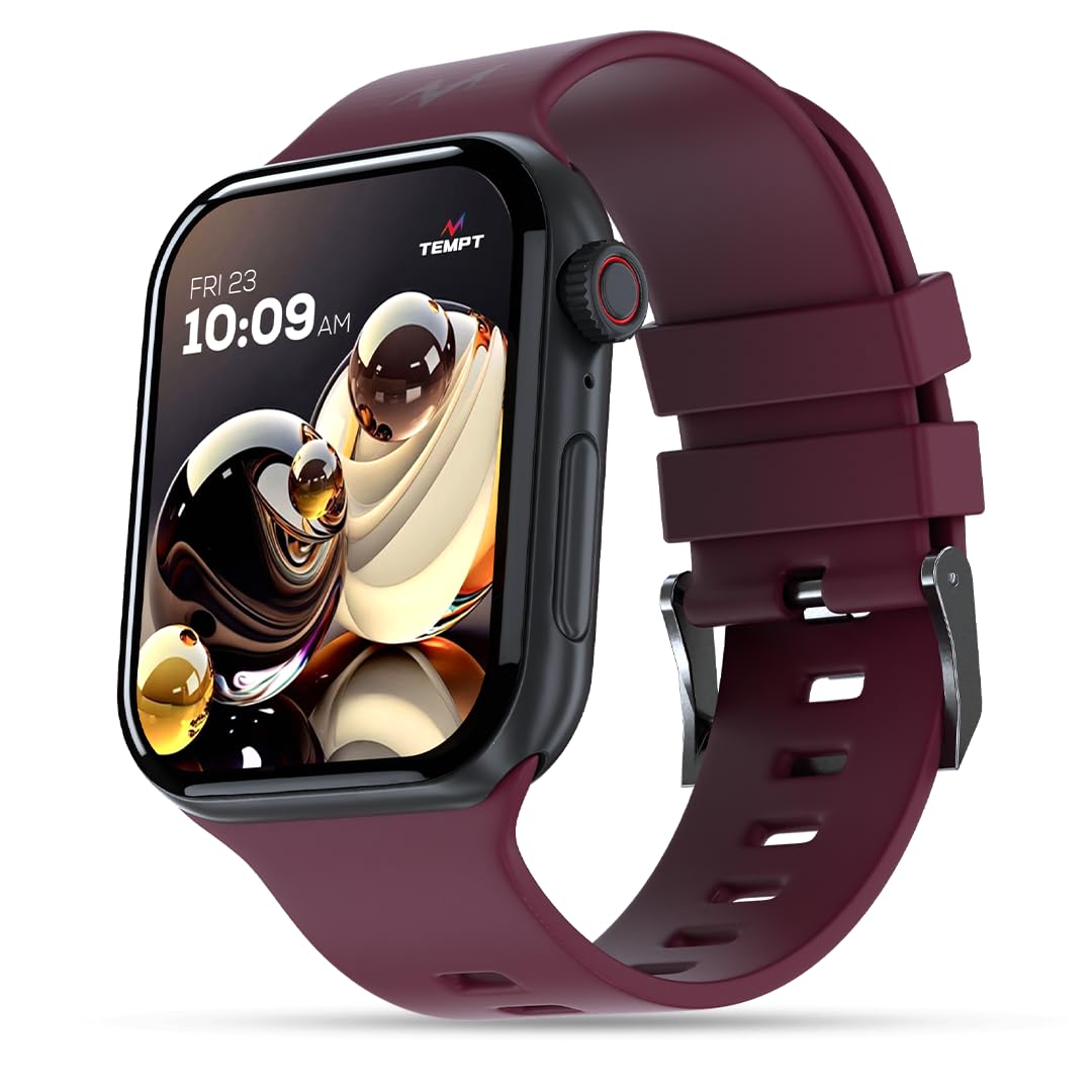 TEMPT Streak X Smartwatch for Women & Men, 2.01″ HD Display, Bluetooth Calling, Music Playback, IP67 Water Resistant, Functional Crown Navigation, 18 Days Standby (Lavender) TEMPT Streak X Smartwatch for Women & Men, 2.01″ HD Display, Bluetooth Calling, Music Playback, IP67 Water Resistant, Functional Crown Navigation, 18 Days Standby (Lavender)