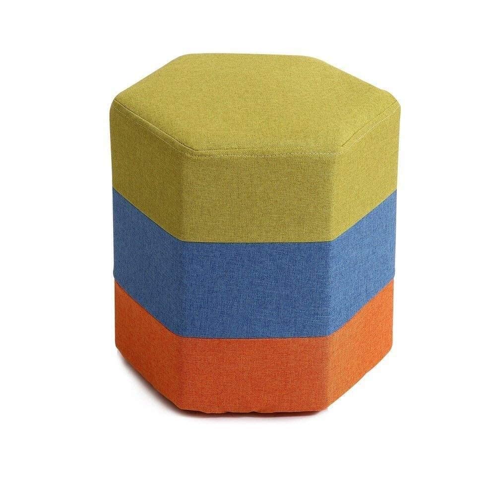 Tabouret repose-pieds canapé tissu salon meuble bois massif