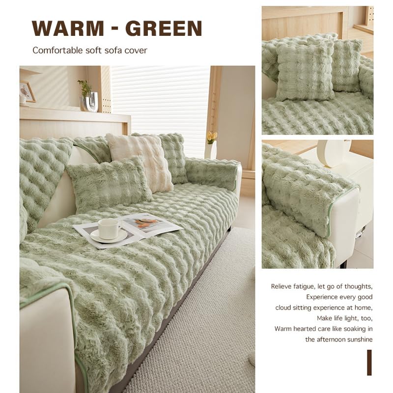 KCCRHIN Plüsch Sesselbezug - Rutschfester Sofaschoner Für Relaxsessel In Gelb