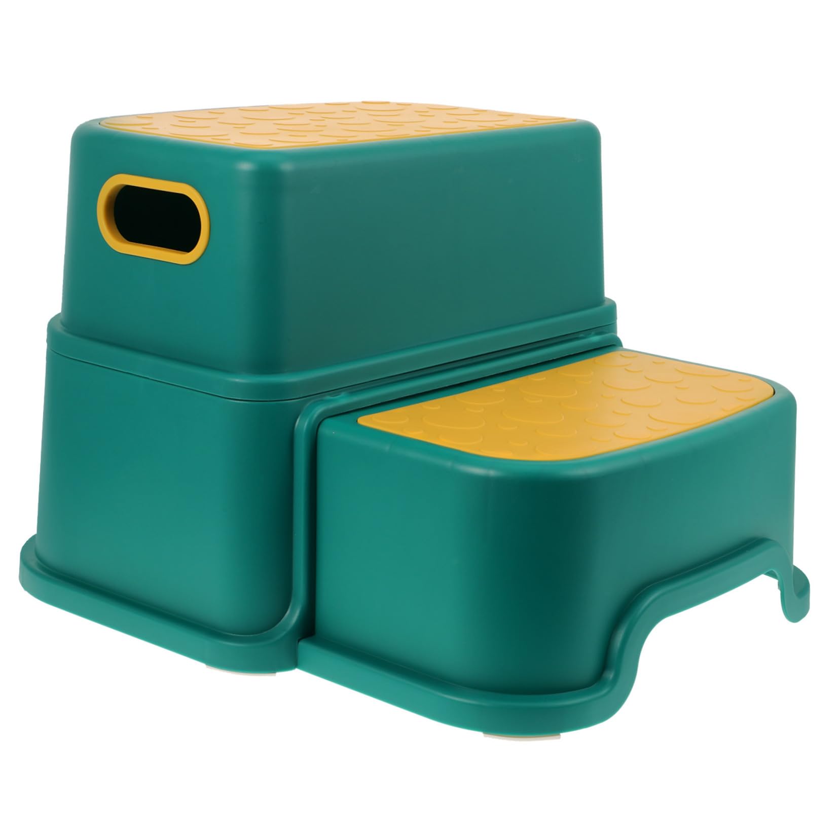 Rutschfester Kindertritthocker aus Kunststoff 2 Stück Blau | Badezimmer und Toilettentraining, Stabile Tragkraft, Leicht und Robust Verarbeitet