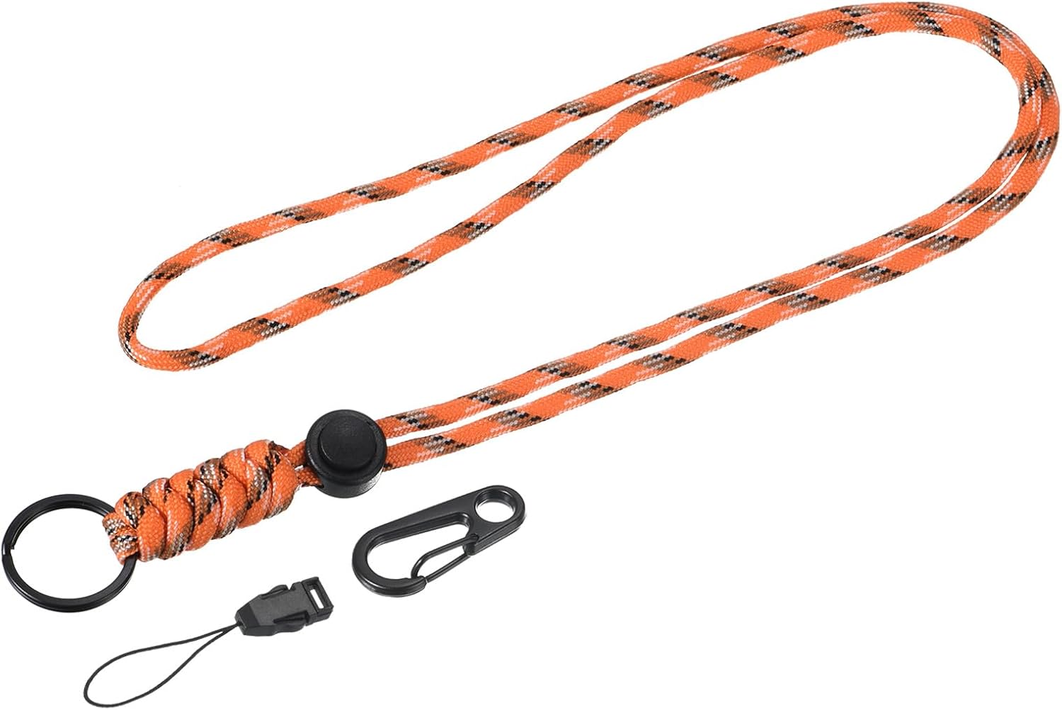YOKIVE Paracord Lanyards, Necklace Keychain Cord Metal Clasp Hooks Ring Straps | Great for Home Keys, ID Card, Badge Holders
