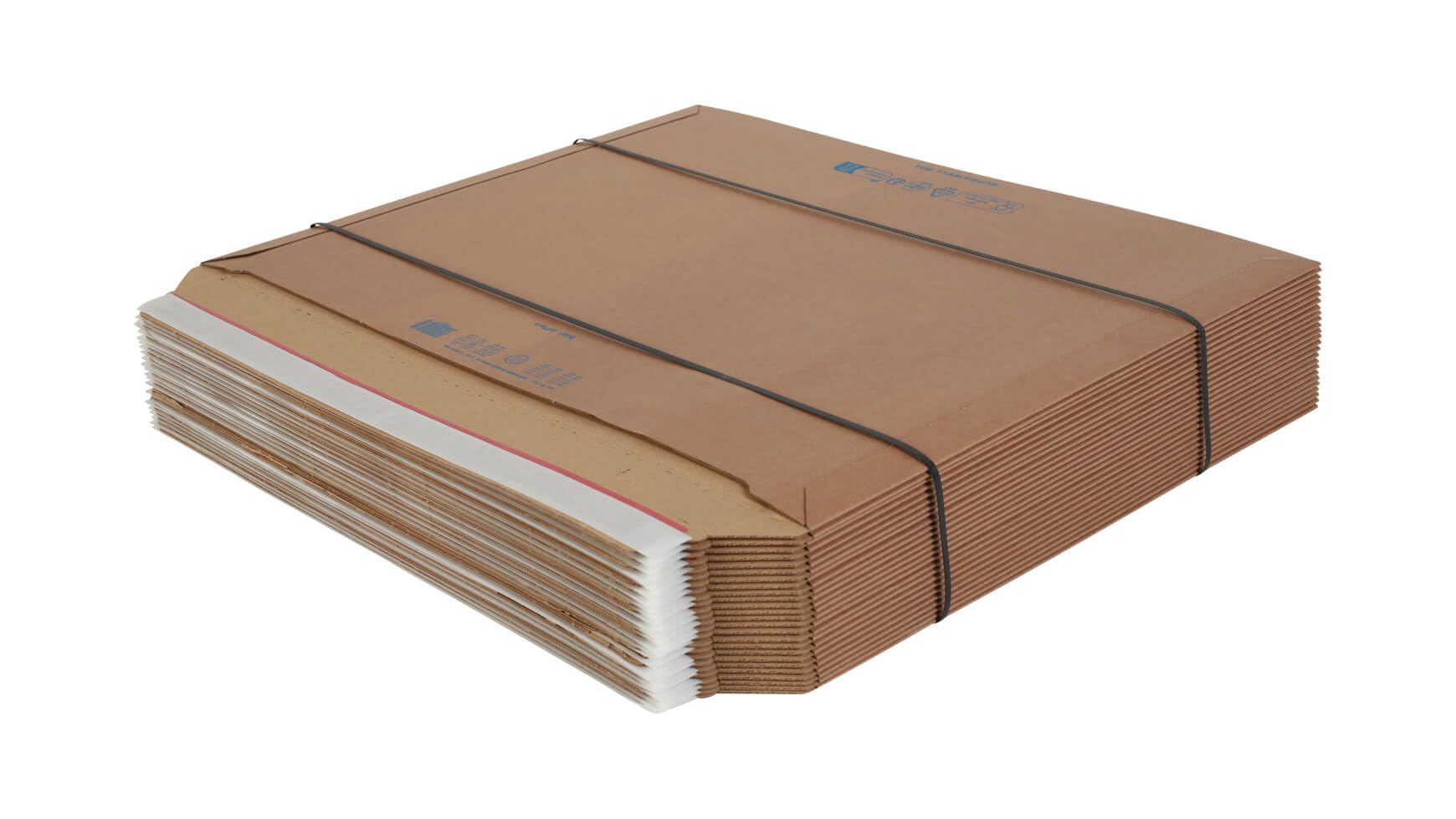 50x Kalenderversandtasche Kalenderverpackung quer 536 x 434 x 30 mm Selbstklebestreifen Braun 533 x 431 x 25 mm (Innenmaß), wiederverschließbar