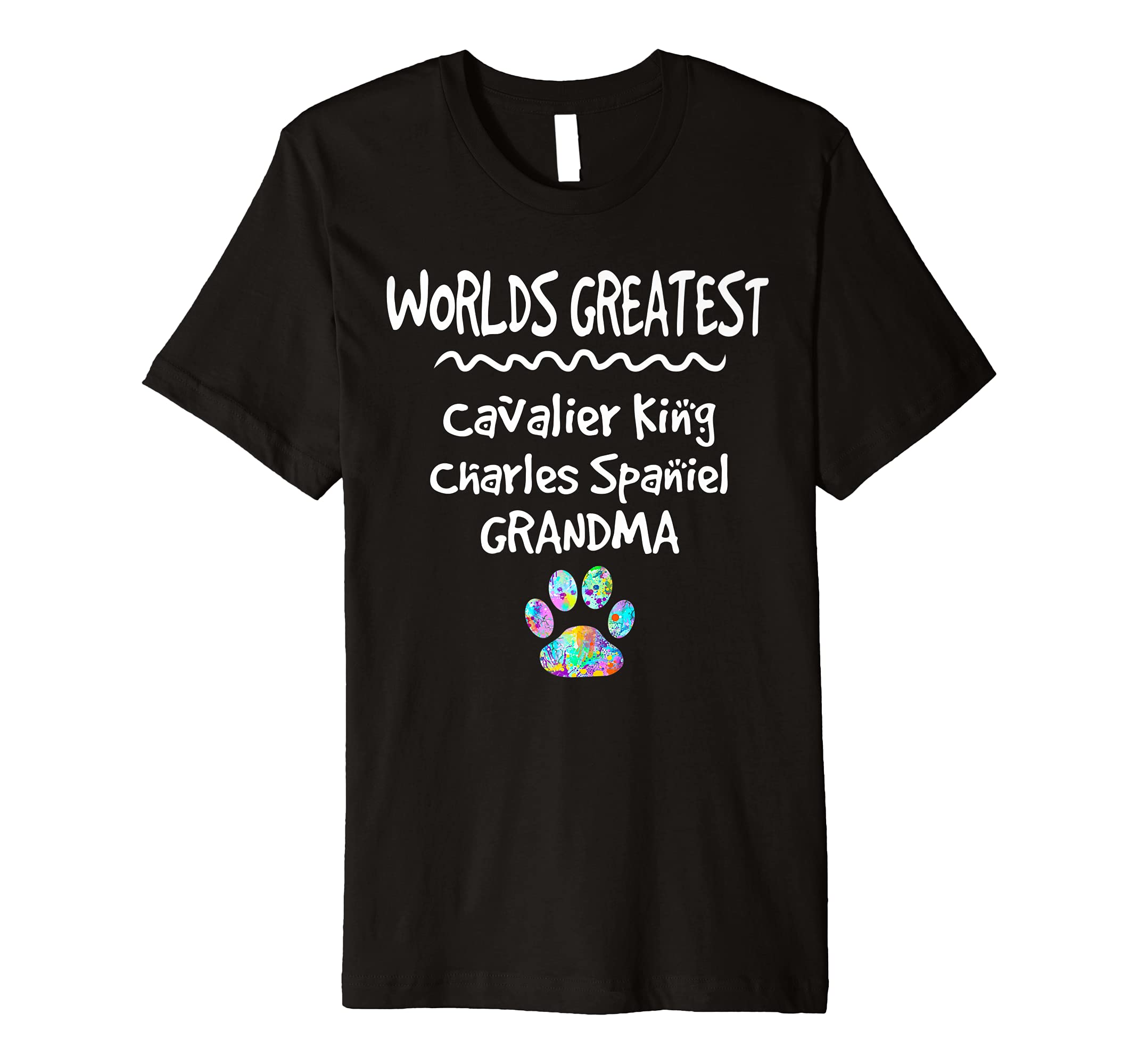 Worlds Greatest Cavalier King Charles Spaniel Dog Grandma Premium T-Shirt