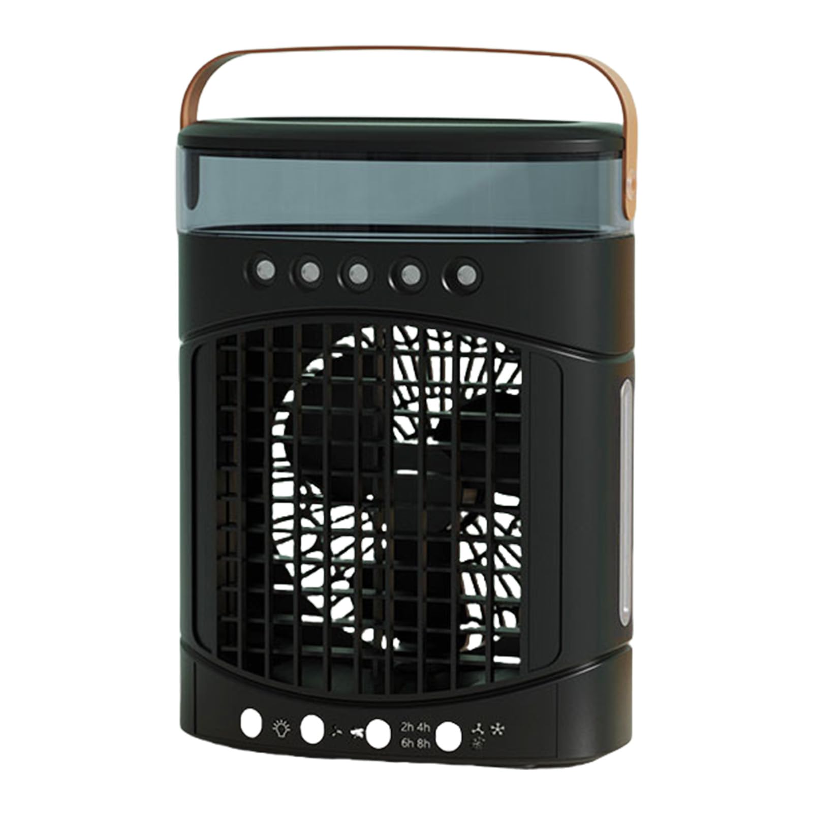 Bladeless Oscillating Tower Fan with Humidifying Feature Portable Desk Air Conditioning with LED Light Quiet Bedroom Fan Portable Tower