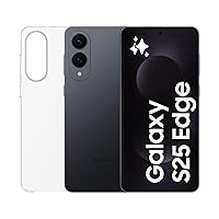 Samsung Galaxy S25 Edge con Clear Case, Smartphone AI con 3 anni di Garanzia del produttore