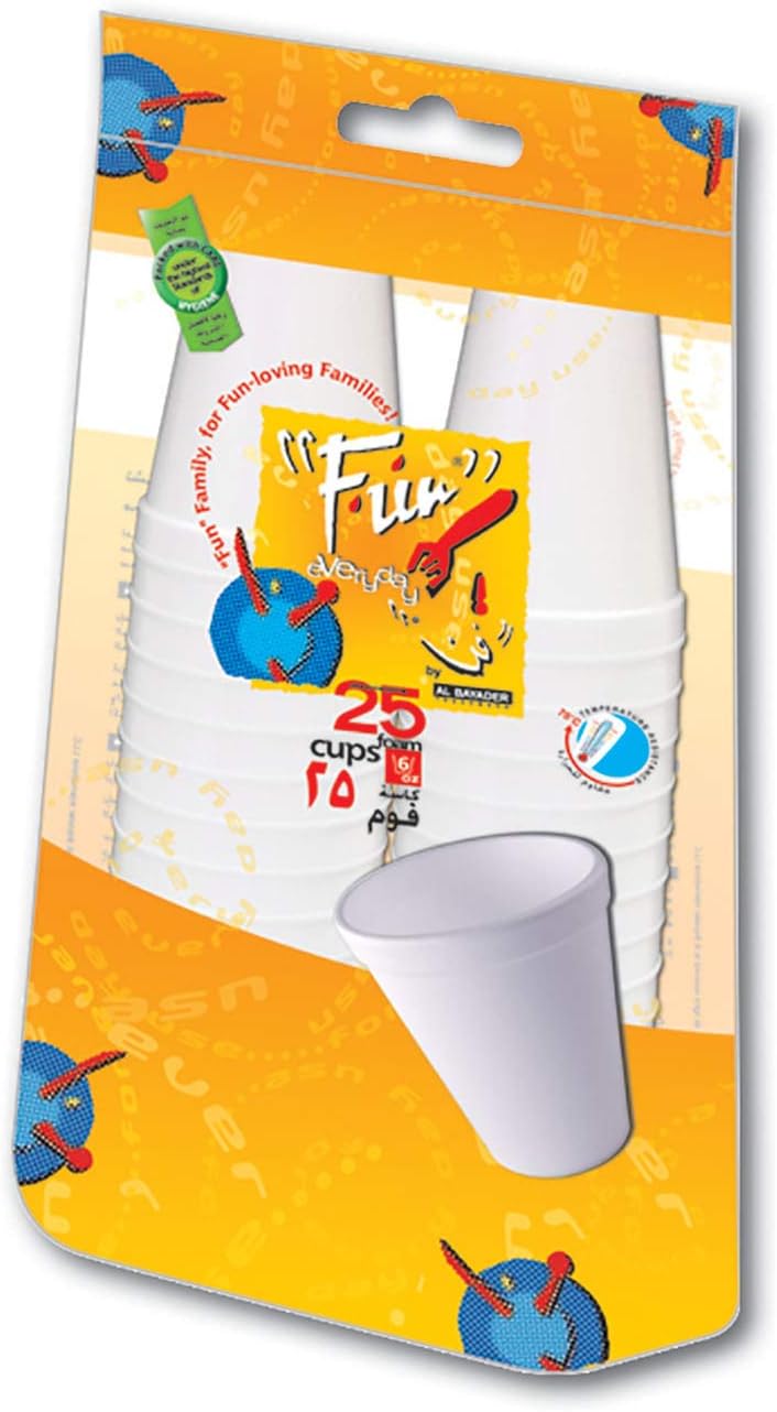 Fun® Everyday Disposable Foam Cup 6oz, Pack of 25