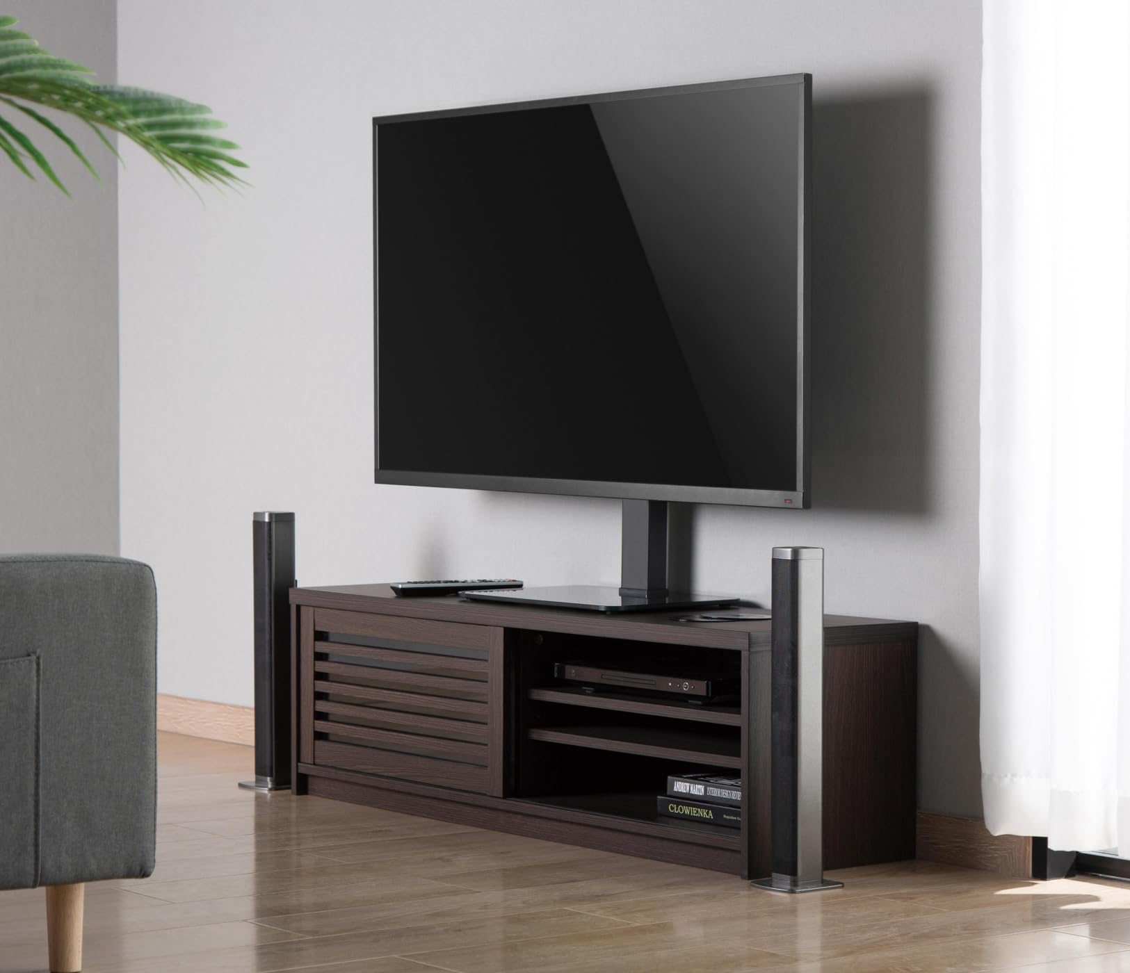 Soporte de TV – Soporte de TV – Modelo de mesa – Giratorio – Altura regulable 36 cm hasta 55 cm