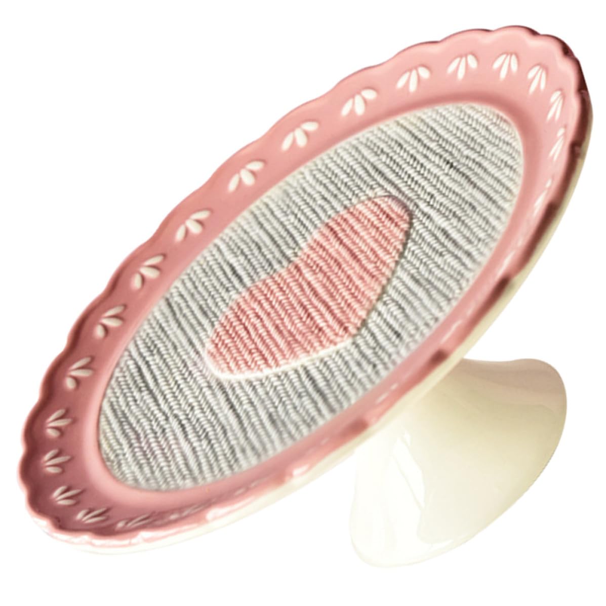 Cabilock Piatto Dolci a Forma di Cuore in Ceramica Rosa per Feste