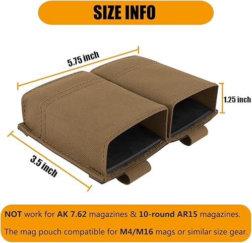 Miniatura 7 de KRYDEX 5.56 Bolsa para revistas, soporte MOLLE Mag con inserto de liberación rápida para cargador