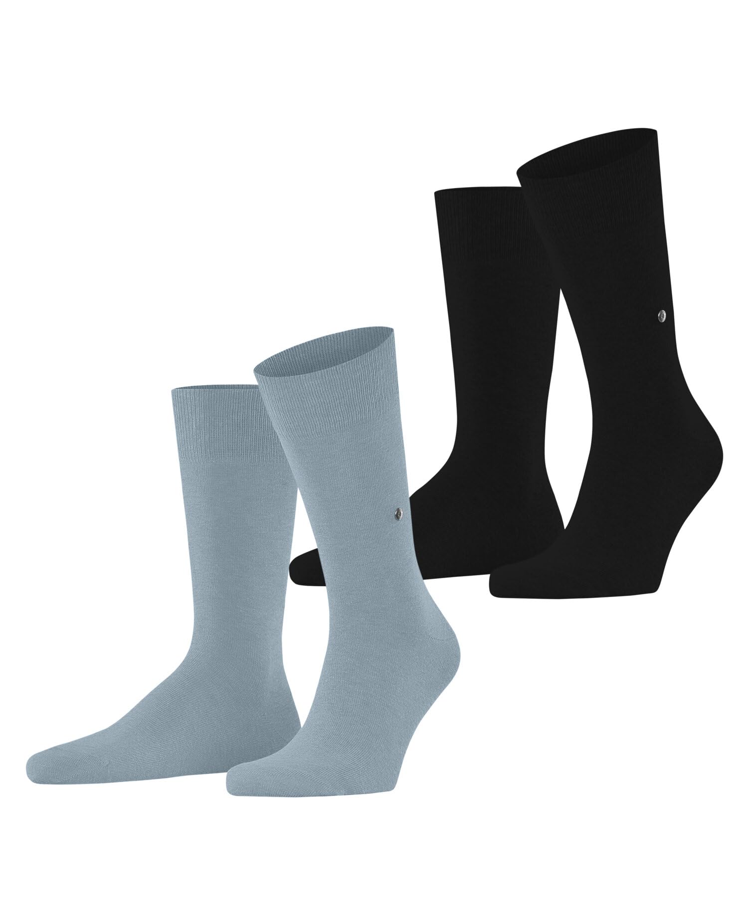 Burlington Herren Socken Everyday Multipack M So Baumwolle einfarbig 2 Paar, Blau Fresco 6444, 40-46
