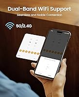 Vista 3 de oneisall Comedero automático para gatos con WiFi 5G, dispensador automático de comida para gatos para 2 gatos y mascotas pequeñas, dispensador