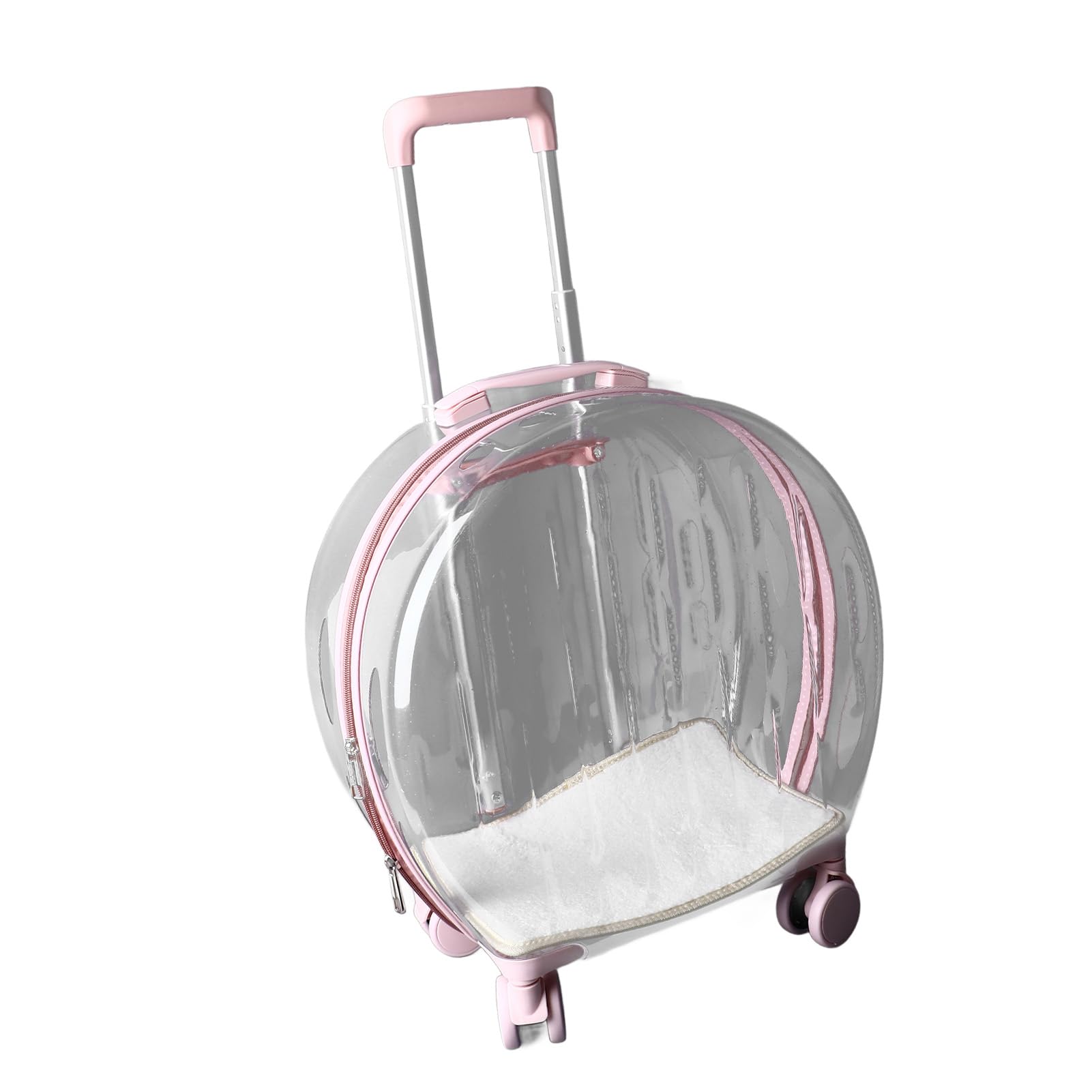 Haofy Przezroczysty, Oddychający Pokrowiec na Wózek dla Kota Cichy Transporter dla Zwierząt na Kółkach do Wizyt Lekarskich i Kąpieli, materiał PC
