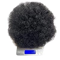 Vista 6 de Cabello humano afro rizado con cordón, cola de caballo alta con cordón, moño con 2 clips en las extensiones de pelo Updo Donut Chignon pelo corto