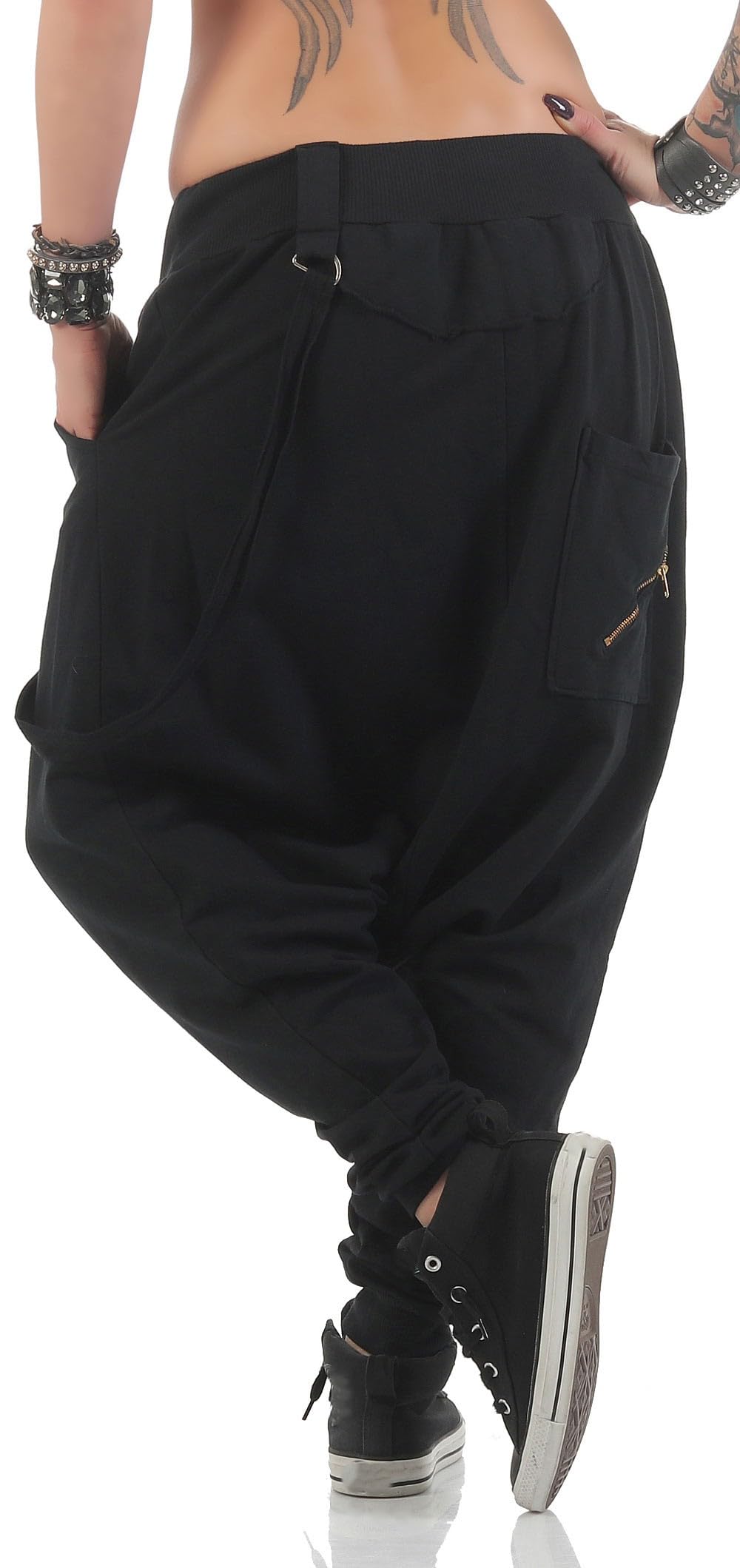 Malito di Base Pantaloni Harem Pantaloni Aladin Baggy 91086 Donna Taglia Unica