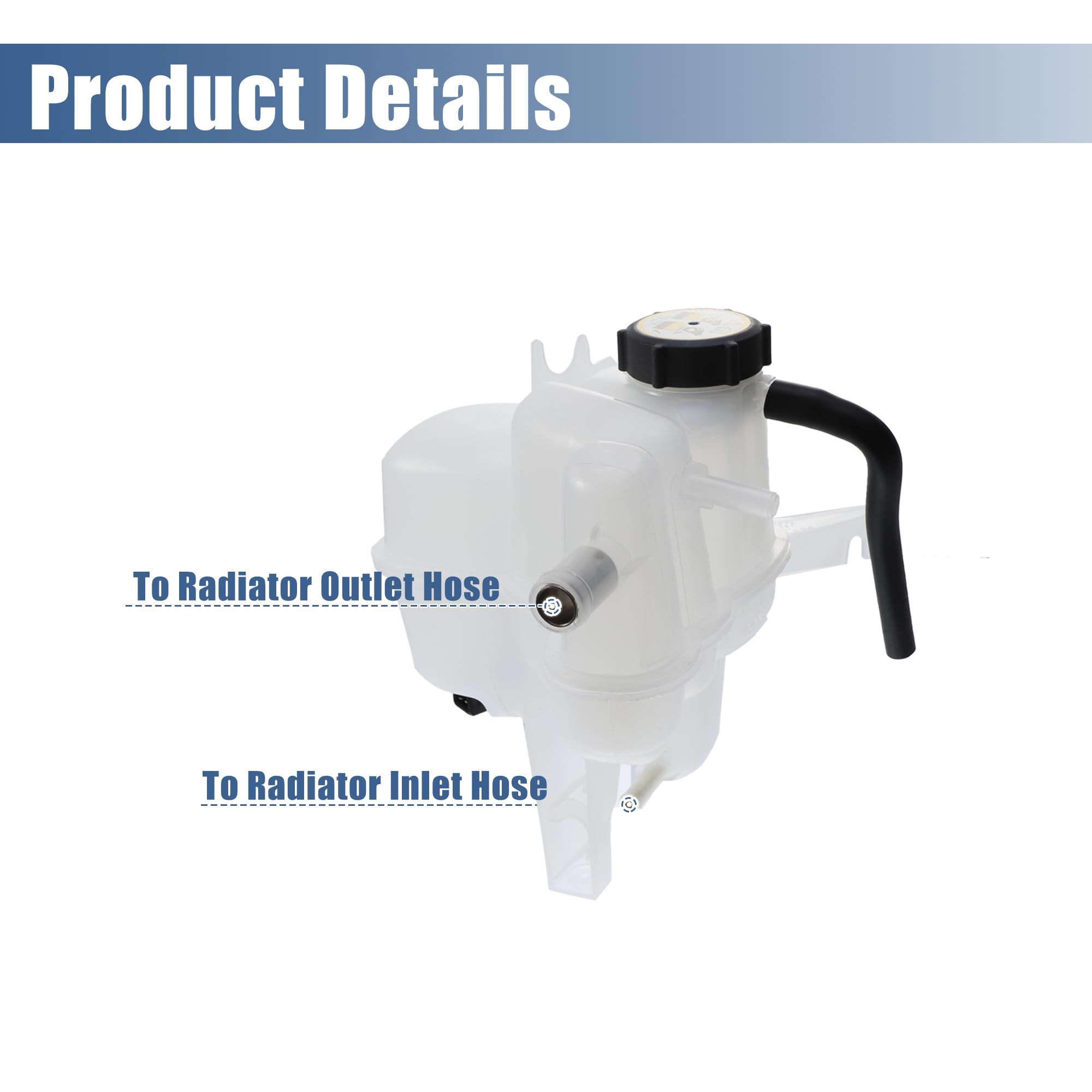 X AUTOHAUX Coolant Radiator Reservoir Tank 5L8Z8A080AA Coolant Overflow  Expansion Bottle with Cap and Sensor for Ford Escape 2005-2008