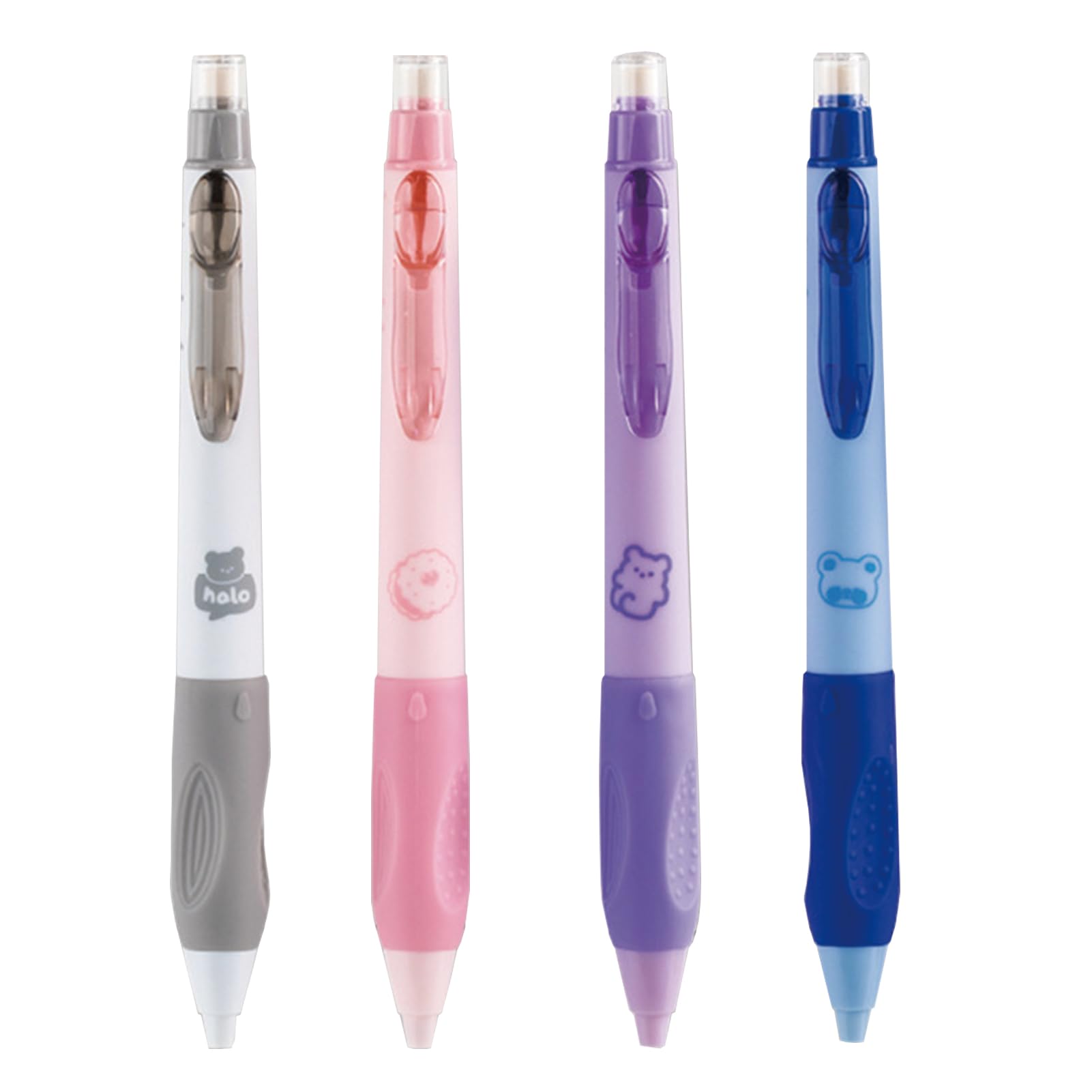 MOZXIRZ 4 Pcs Mechanical Pencils 0.5mm Cute Bear Mechanical Pencil Kawaii Cartoon Pencils Office School Pencil for Kids Students Girls Women Boys (4Pcs Bear)