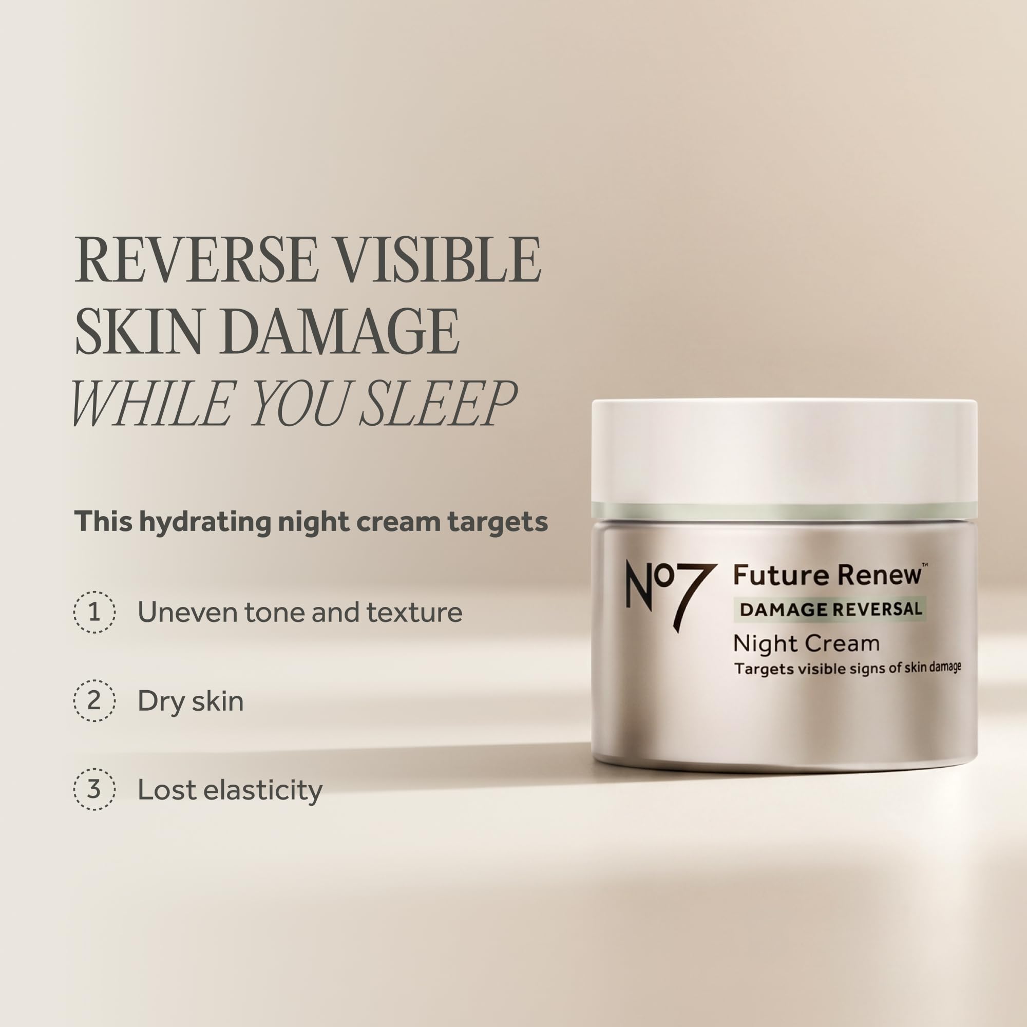No7 Future Renew Damage Reversal Night Cream - Nightly Face
