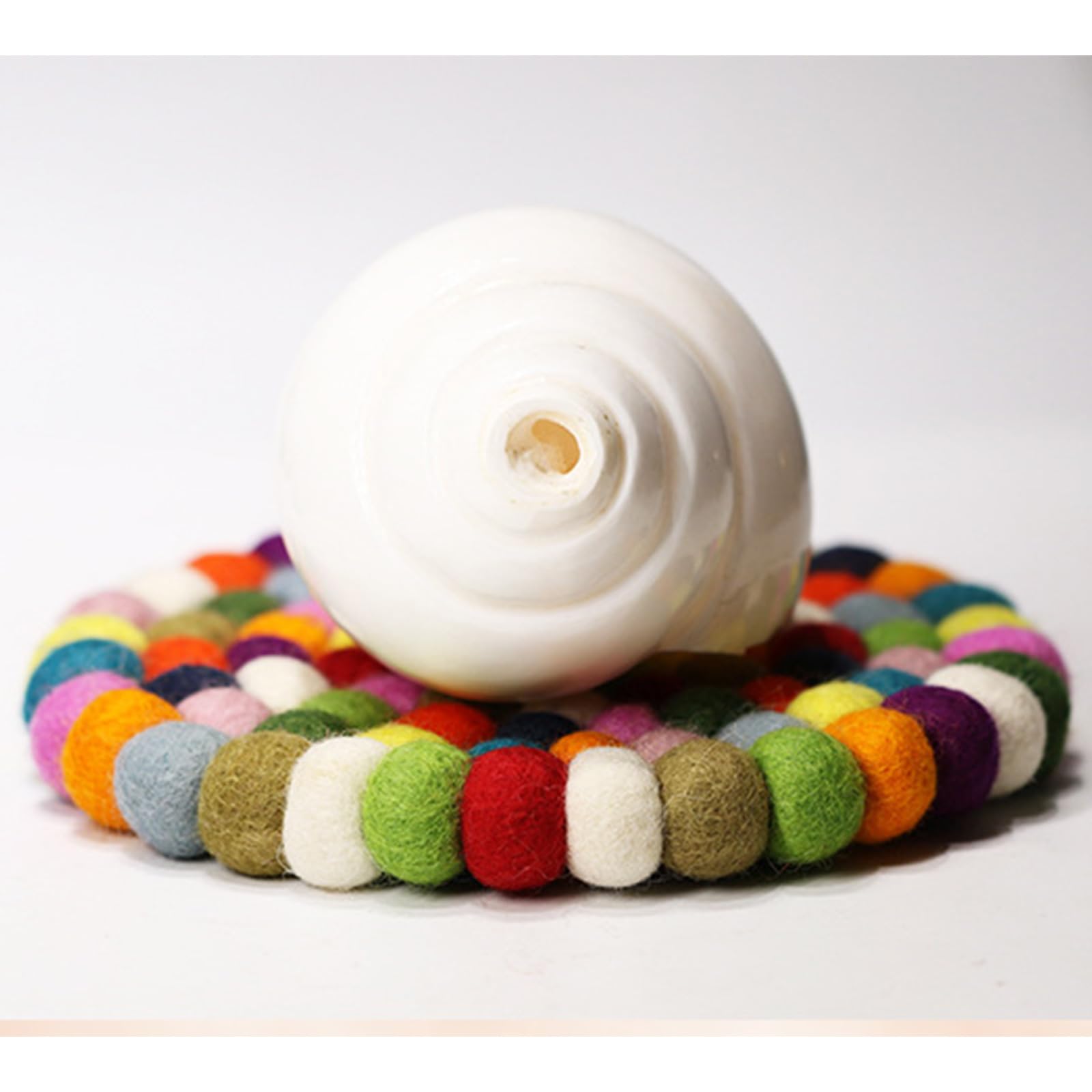 Posavasos de lana de alta calidad para el hogar y la oficina, multiusos, hechos a mano, para bebidas, cuencos, almohadilla de lana