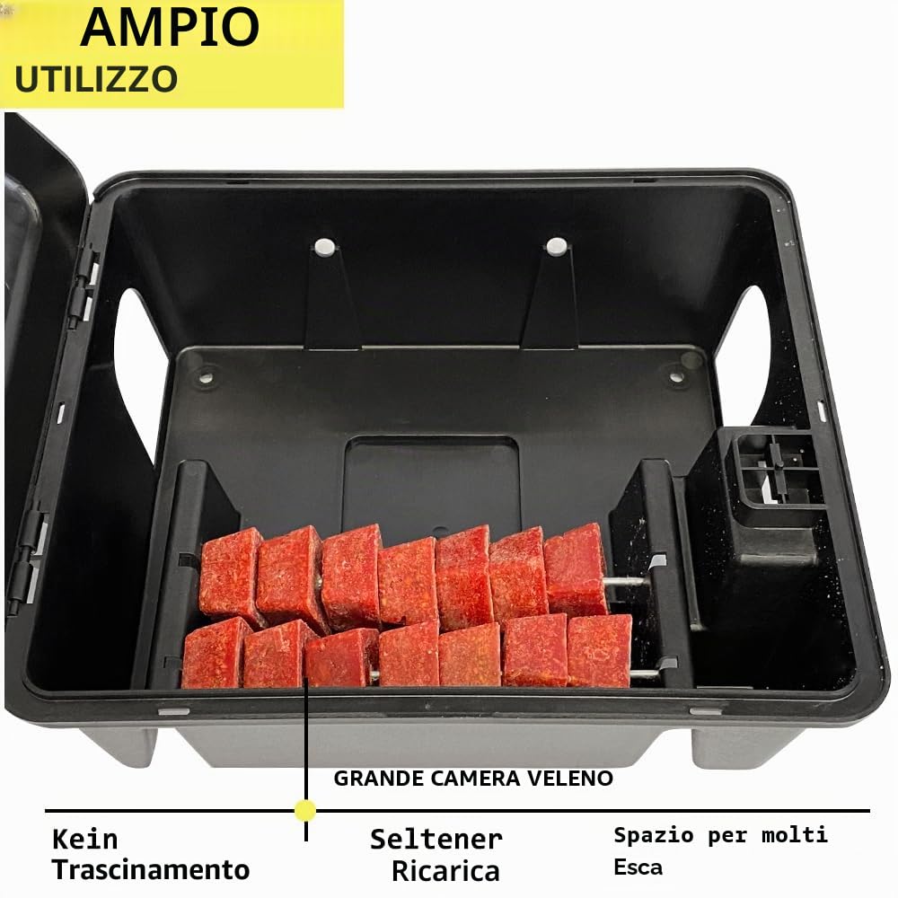 10x Scatola per esche Trappola per topi Bait Station Rat Sicuro per i Bambini Animaletti Interno Esterno Petigi