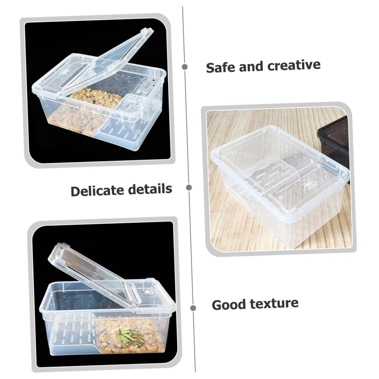Homoyoyo Acquaterrario per Tartarughe per Rettili e Tartarughe e Pendenza Adatta Facile Osservazione in Plastica con Piattaforma, Area di Riposo e Alimentazione